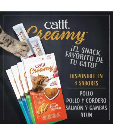 Buy Catit Creamy Treats for Cats - 4 Pack Salmon & Shrimp 40g | International Shipping Available - Buy Online on GoSupps.com