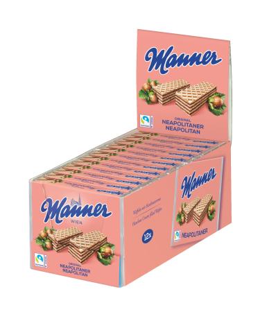 Manner Neapolitaner | vegan crispy waffles with hazelnut cream | 12 pack (12 x 75 g) - Buy Online on GoSupps.com