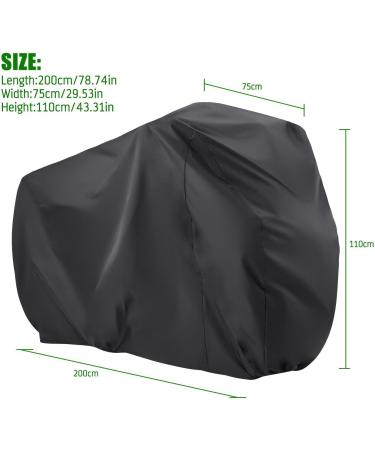 Viaky Waterproof Bicycle Cover for Two Bikes | Outdoor Rain & UV Protection | Anti-Dust with Lock Hole | Black - Buy Online on GoSupps.com