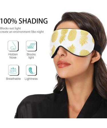 Gold White Pineapple Sleep Mask | Adjustable Night Eye Shade for Men and Women - Buy Online on GoSupps.com