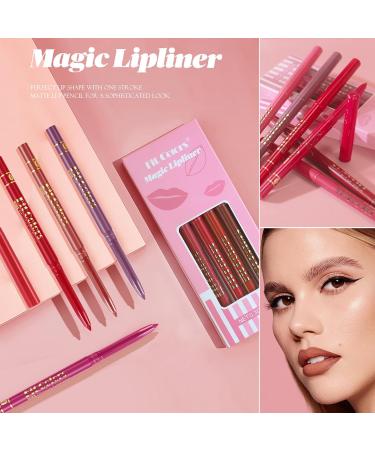 Shop Matte Lip Liner Set - 6PCS Pink Red Series | Longwear Waterproof Lip Makeup Pencils - Buy Online on GoSupps.com