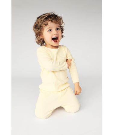 DreamBuy Ribbed Pyjama/Loungewear in 20 Colours - Unisex Baby, Women, Men - 6-12 Months - Apricot - Buy Online on GoSupps.com