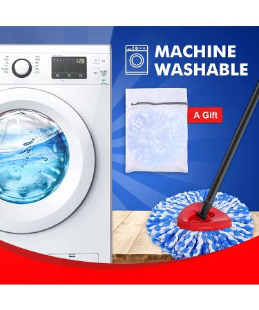 5 Pack Blue Microfiber Spin Mop Replacement Heads for EasyWring RinseClean System - Buy Online on GoSupps.com