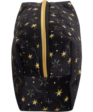 Harry Potter Makeup Bag | Black Velvet Cosmetic Toiletries Case for Women & Girls | Deathly Hallows Travel Accessory Gift - Buy Online on GoSupps.com