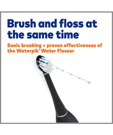 Waterpik Sonic-Fusion 2.0: Electric Toothbrush & Water Flosser Combo Ã¢â¬â Black - Buy Online on GoSupps.com