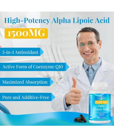Liposomal Alpha Lipoic Acid 1500mg - Premium ALA Supplement with Acetyl-L-Carnitine Ubiquinol & Vitamin E - 60 Softgels for Enhanced Health - Buy Internationally - Buy Online on GoSupps.com