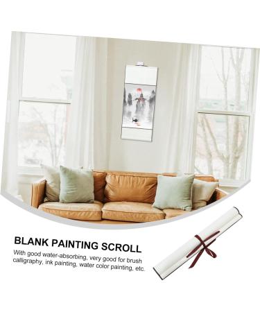 PLAFOPE Blank Painting Scroll Rice Paper Hanging Shaft Home Supplies Drawing Scrolls Paper Exercise Paper Multifunction Picture 3 75.00X32.00X0.10CM - Buy Online on GoSupps.com