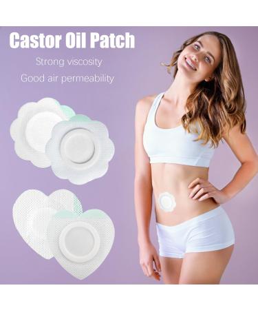 60Pcs Castor Oil Patches 2 shapes flower and heart Self-Adhesive Castor Oil Belly Button Patch Disposable Organic Cotton Pads Absorbent Breathable Wrap Pads 60Pcs White Flower &Heart Shape - Buy Online on GoSupps.com