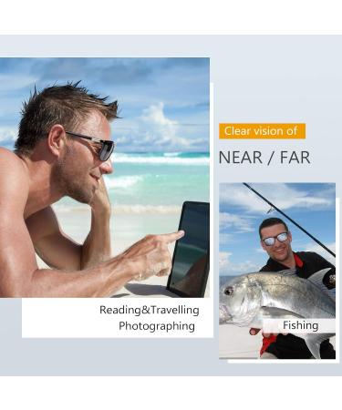 Buy Missfive Men's Bifocal Reading Sunglasses - UV Protection Classic Retro Designer Eyeglasses for Outdoor Use Trendy Vintage Eyewear (Glossy Black 1.0x - Buy Online on GoSupps.com