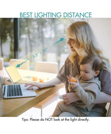 Simulated Sunlight Light Lamp - 15000 Lux, 3 Color Temp, 5 Brightness, Timer, 180 Rotatable Stand - Touch Control LED - Buy Online on GoSupps.com