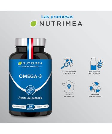 OMEGA 3 - Huile de Poissons Sauvages - Haute Concentration - 500 mg dont 175 mg d'EPA & 125 mg de DHA - Soutient la Vision et la Cognition - 30 Capsules - Nutrimea - Fabrication Fran aise 30 unit (Lot de 1) - Buy Online on GoSupps.com