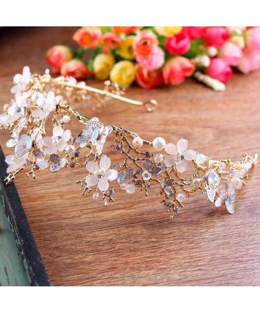 Bridal Wedding Queen Crown - Jakawin Flower Baroque Tiara for Women & Girls | C007 - Buy Online on GoSupps.com