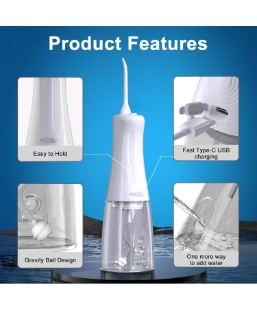 Water Dental Flosser - Cordless Oral Irrigator with 5 Modes 350ML Tank IPX7 Waterproof Portable & Rechargeable for Travel - Effective Teeth Cleaning Solutions - Buy Online on GoSupps.com