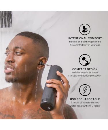 Sonic Scrubber Pro Kit & Wush Pro for Men - Deluxe Water-Powered Ear Cleaner | Electric Triple Jet Stream & Water-Resistant Massage Brush for Ear Wax Removal - Buy Online on GoSupps.com