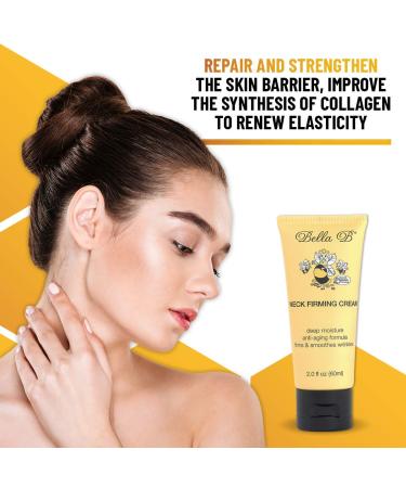 Bella B Neck Firming Cream 2.0 oz - Anti-Aging Skin Tightening & Wrinkle Cream for Women - Active Skin Repair & Face Firming Formula - Buy Online on GoSupps.com