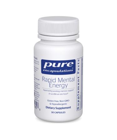 Pure Encapsulations Rapid Mental Energy - Vegan Memory Supplement to Support Brain Health - Ginkgo Biloba Extract Alpinia Galanga & American Ginseng Extract - Non-GMO & Gluten-Free - 30 Capsules