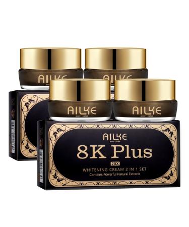 AILKE BOOST LUSTER AILKE 8K Plus Whitening Face Cream Brightening Dark Spot Removal Day and Night Face Cream Deeply Clean Skin with Niacinamide Glutathione Collagen 25g x 2 Pack of 2 2 Pieces