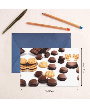 Cookies Food Chocolate Chip Biscuits Pearl Paper Greeting Card - Double-Sided Pearl Effect with Suitable for Various Occasions Cookies Food Chocolate Chip Biscuits One Size - Buy Online on GoSupps.com