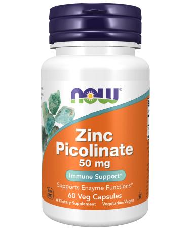 Now Foods Zinc Picolinate 50mg 60 Capsules
