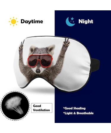 Shop Light-Blocking Funny Raccoon Eye Mask - Comfortable & Adjustable Sleep Mask for Men & Women - Buy Online on GoSupps.com