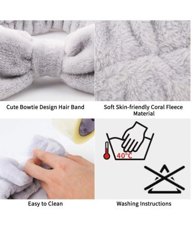 TOBATOBA 8 Pack Soft Bow Spa Headband for Women - Cute Fluffy Headbands for Washing Face and Makeup - Solid Color Head Wraps for Shower, Yoga, Sports - Buy Online on GoSupps.com