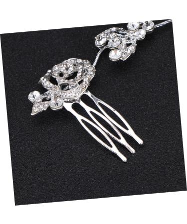 DOITOOL Rhinestone Headband Hair Comb Floral Rhinestone Hair Pin Wedding Bride Hair Accessories - Buy Online on GoSupps.com