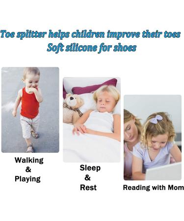 Kid Gel Toe Separator for Children (3-6 Years) - Silicone Bunion Corrector & Toe Straightener for Kids - Blue (6 pcs) - Buy Online on GoSupps.com