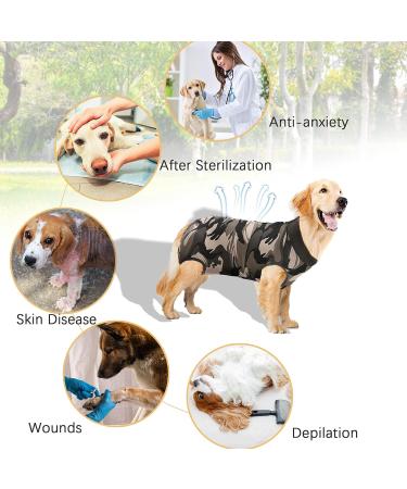 Buy Hipet Recovery Suit for Dogs & Cats - Post-Op Wound Protection Prevent Licking Size L Camouflage - Buy Online on GoSupps.com
