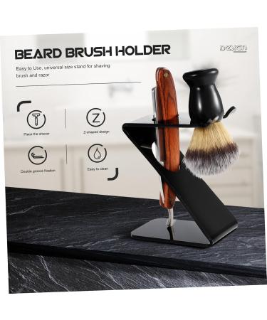 Premium Acrylic Brush Holder & Razor Stand | Universal Beard & Shaving Brush Organizer - Buy Online on GoSupps.com
