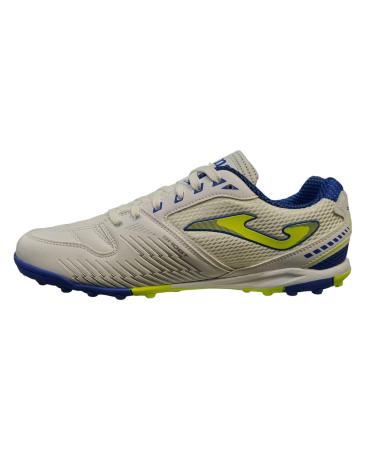 Joma Men's Dribling TF Turf Soccer Shoes White Blue Yellow 8.5