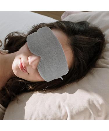 Silk Sleep Mask - Comfortable Eye Cover for Women & Men - Cotton Blindfold for Travel - Grey - Sleep Better Anywhere - Buy Online on GoSupps.com