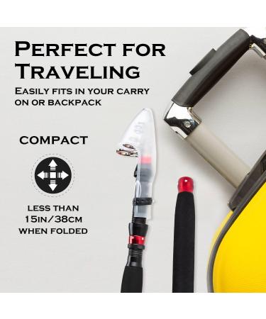 Ghosthorn Telescopic Fishing Rod Kit 2.7M - Compact Travel Pole with Carrier Bag for Freshwater & Saltwater Fishing - Ideal Fishing Gift for Men & Women - Collapsible & Portable - Buy Online on GoSupps.com