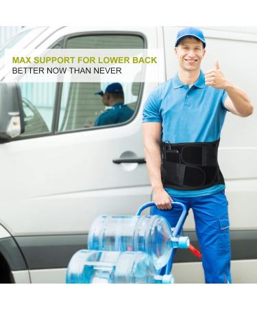 Buy Heated Back Brace for Lower Back Pain Relief - Lumbar Support Belt with Rechargeable Heating Pad - Black (Large 41-49) - International Shipping Available - Buy Online on GoSupps.com