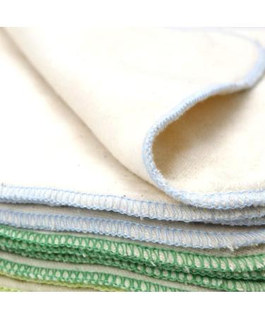 AVO+CADO Reusable Baby Washcloths - 12 Pack Two-Layer Flannel & Terry Towels - Eco-Friendly Green Mini Cotton Wipes for Babies - Buy Online on GoSupps.com