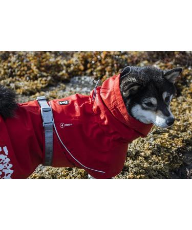 Hurtta Monsoon Eco Hundelegenmantel | Waterproof Dog Rain Jacket with Reflectors | 100% Recycled Material | Red 30cm - Buy Online on GoSupps.com