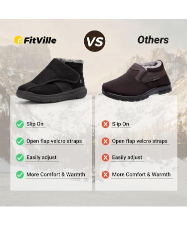 FitVille Diabetic Shoes for Women - Wide Width Slip-On Boots | Lightweight Adjustable Walking Shoes for Foot Pain Relief & Swollen Feet (Black 9 Wide - Buy Online on GoSupps.com