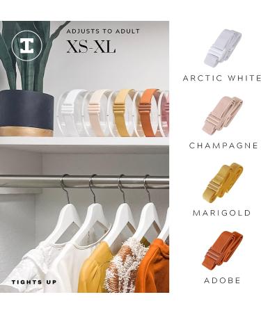 TIGHTS UP Adjustable Stretch Belt - No Show Design for Jeans & Pants | Black Belt Fits USA 00-16 - Buy Online on GoSupps.com