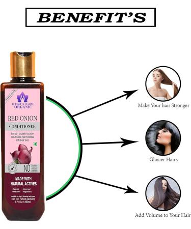 Blessfull Healing Organic Red Onion Natural Hair Conditioner 300 ml (Packing May Vary) 300 ml (Pack of 1) - Buy Online on GoSupps.com