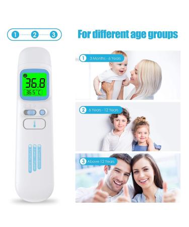 WISHDREAM Touchless Digital Infrared Thermometer for Adults, Kids, and Babies - Instant Accurate Reading with Fever Indicator - Buy Online on GoSupps.com