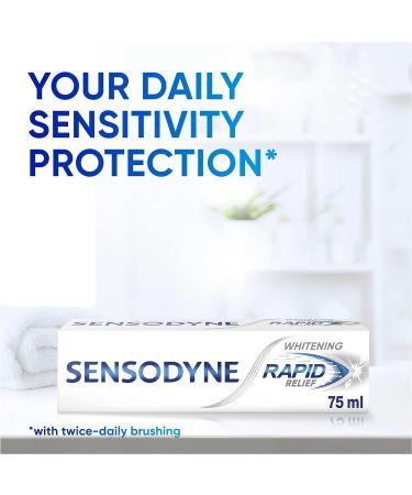 Sensodyne Rapid Relief Teeth Whitening Toothpaste 75ml - Gentle Whitening for Sensitive Teeth - Buy Online on GoSupps.com