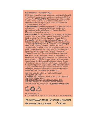 Sukin Brightening Radiance Gel Cleanser - 4.23 oz | Shop Internationally for Glowing Skin - Buy Online on GoSupps.com