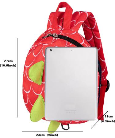 AINIBAB Toddler Backpack with Leash | Children's Dinosaur Mini Harness Bookbag - Style 5 Red - Buy Online on GoSupps.com