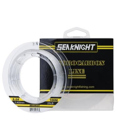 Seaknight 100% fluorocarbon single string fishing cord 100m/110yds carp fishing monofilament nylon Schnure falling leader line 3-100lb 10#: 40LB (0.520mm) 100m