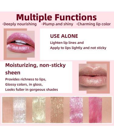 HOSAILY Glitter Liquid Lipstick Set - 5 Colors Metallic Shimmer Waterproof & Long Lasting Lip Gloss for Plumping Shine - 1 Ounce Pack - Buy Online on GoSupps.com