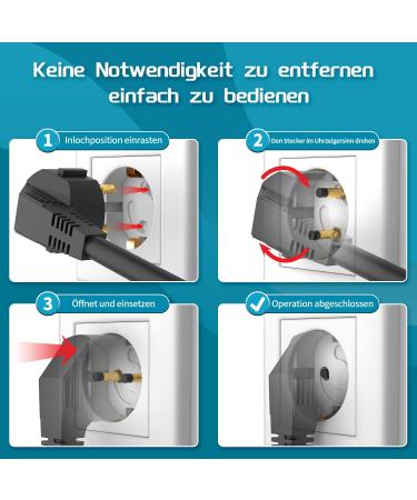 Septeteamay 30 PCs Child Protection Sockets - Safe Socket Locks with 3M Adhesive for Baby Safety - White - Buy Online on GoSupps.com