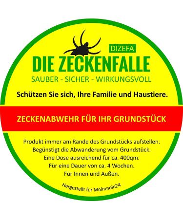 Dizefa The tick traps (5 cans) - the original - tick defense for your garden I Means against ticks I Innovative protection for humans & pet I FSME & LyReliosis infection lower risk