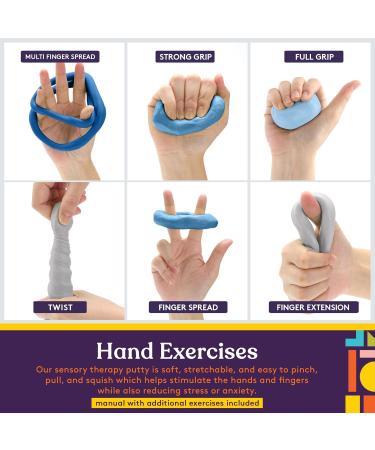 Special Supplies Therapy Putty Kit - Resistive Hand Exercise Stress Relief for Kids & Adults - Set of 4 Strengths 3 oz Each - Buy Online on GoSupps.com