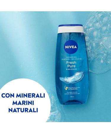  NIVEA NIVEA Fresh Pure Shower Gel Refreshing Body Wash Regenerating Fragrance Gentle Formula with Moisturizing Action and Marine Minerals - 5 x 250ml Bottles - Buy Online on GoSupps.com