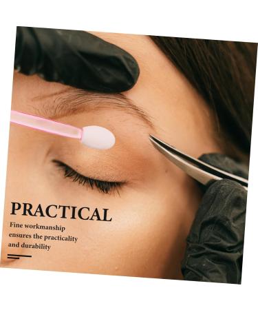 Mipcase 100pcs Eye Shadow Stick Eyeliner Brush Cosmetic Dual-ended Woman Emulsion Lip Brush Disposable Pink 7.5x0.5cm Pink - Buy Online on GoSupps.com