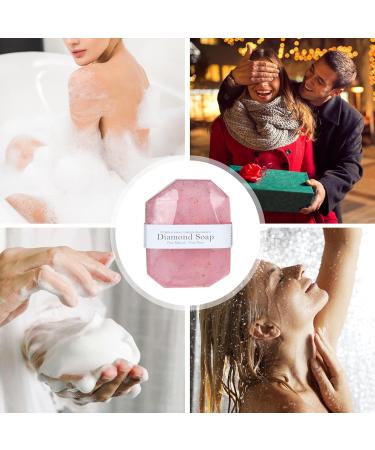  Veeteah Handmade Gemstone Shaped Soap | Natural Moisturizing Soap with Gold Foil | Scented Soap for Men and Women for Face and Veeteah - Buy Online on GoSupps.com